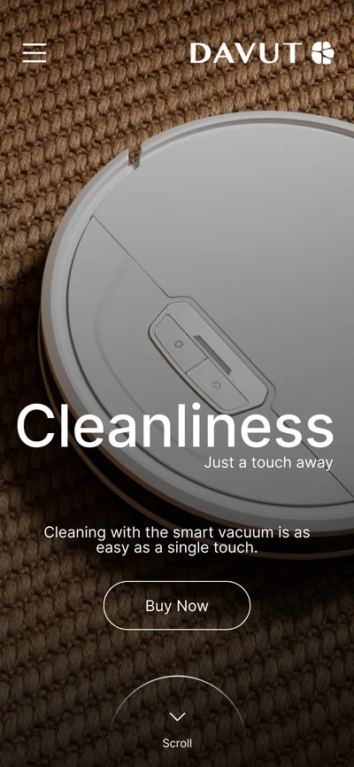 DAVUT app, Cleanliness onboarding screen