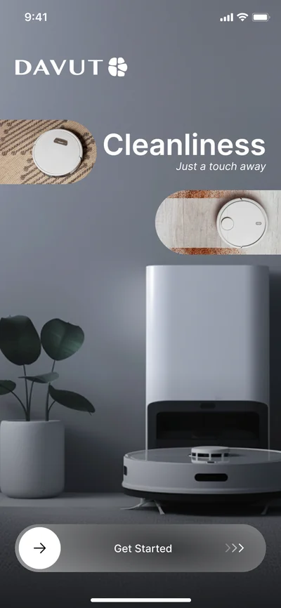 DAVUT app, welcome screen